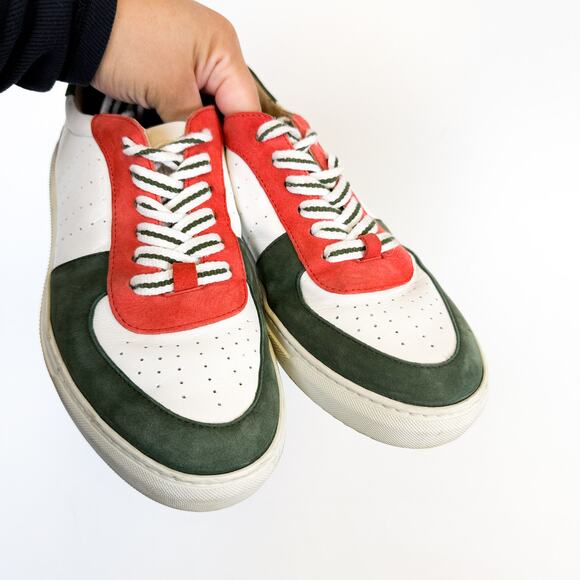 Boden Womens Lace Up Leather Trainers Sneakers Shoes White Green - 37 7 - Picture 3 of 10